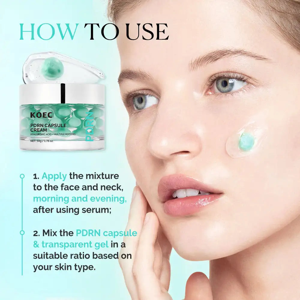 KOEC ヒアルロン酸＆多ペプチドカプセルクリーム 50g – 保湿・エイジングケア・高麗人参配合」
