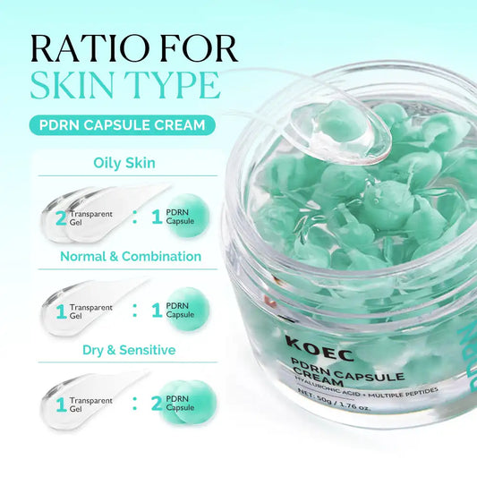 KOEC ヒアルロン酸＆多ペプチドカプセルクリーム 50g – 保湿・エイジングケア・高麗人参配合」