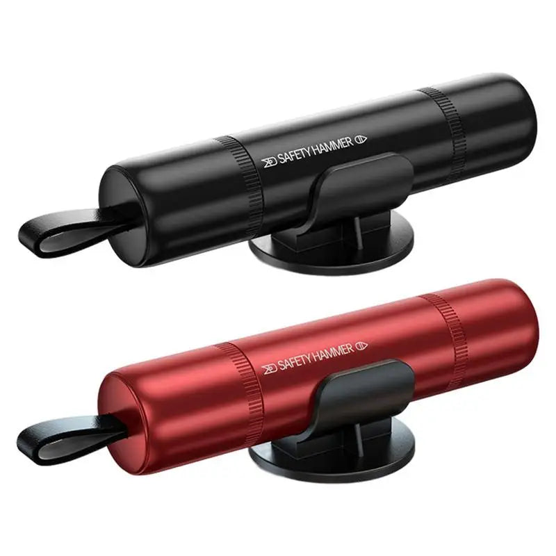 日本語訳: 2-in-1 車用緊急脱出ハンマー（シートベルトカッター付き）— コンパクトな窓ガラス割り＆自動車用救命レスキューツール