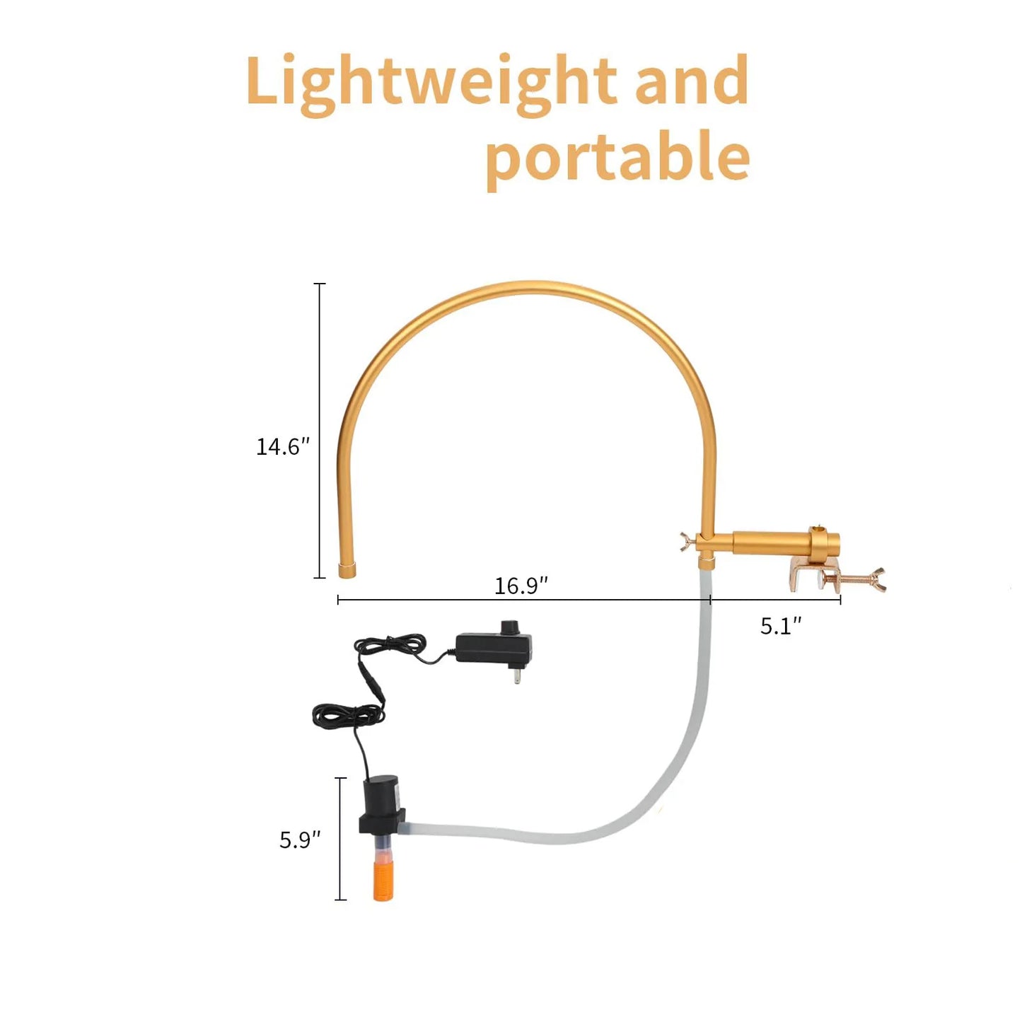 水循環ヘッドスパフレーム＆ピローセット｜180°角度調整可能・ウォーターポンプ付き・金属固定式｜美容室用マッサージシャワー機器